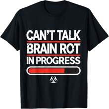Brain Rot Shirt For Kids Brainrot Word Of The Year Gamers T-Shirt - 黑色 - 查看 1