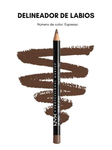 NYXX Lip Liner, Matte Long Lasting Lipstick, PROFESSIONAL MAKEUP Slim Lip Pencil, Ever/Espresso 0.03 Ounce, - espresso - 查看 1