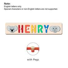 1 PC Customized Name Puzzle, Customize Your Name, Multiple Colors, Can Be Matched With Cute Elements, Wooden Educational Early Learning Toys, Baby Christening Anniversary Gift,Digital Printing - Multicolor - View 21