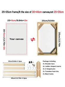 1 件 DIY 木制画框套件，用于帆布画、帆布画框木条、大尺寸画框，用于海报、油画、壁画、照片、客厅、卧室、办公室、茶室、餐厅、学校、浴室等墙壁装饰 - 彩色 - 查看 27
