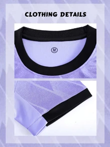 Personaliza los logotipos para ropa deportiva juvenil, personaliza DIY y personaliza tu propio y único conjunto de fútbol morado para jóvenes de Real Madrid (13-16 años) - Conjunto personalizado de camiseta y pantalones cortos