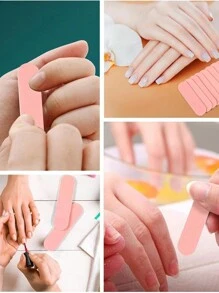 15/30/50/100/200pcs Mini Nail Files Double Sided Emery Board Washable Emery Boards Reusable Nail Buffers Manicure Tools For Natural Nails Acrylic Nails Home And Salon Use