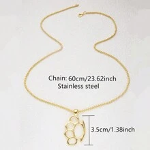 Hip Hop Stainless Steel Paw Pendant Necklace For Men Women For Daily Decoration
