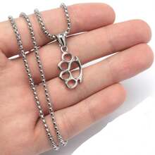 Hip Hop Stainless Steel Paw Pendant Necklace For Men Women For Daily Decoration