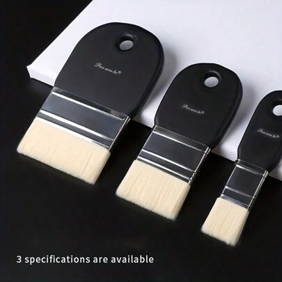 1pc Nylon Hair Brush Flat Headed Brush Painting Pen Brush Painting Brush Pigment Brush Water Powder Watercolor Oil PAinting Acrylic Wall Painting Hand Painting Wall DIY Painting Tools Art Supplies Back To School,Back To School,School Supplies