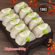 10 Balls Merino Knitted Yarn, Fine Spun Knitted Yarn For Knitting Sweaters, Cardigans, Vests, Handmade Yarn