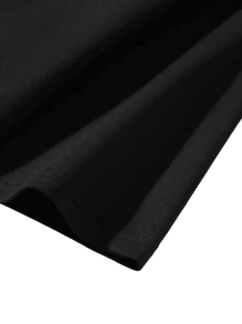 Camiseta holgada personalizada para hombre - Agregue sus propias imágenes (selfie/foto familiar/foto de mascota/foto de amigos/fiesta/equipo/novio/novia/mascota/pareja a juego/ropa de trabajo) y su propio texto para diseñar su camiseta impresa personalizada - Negro - Ver 8