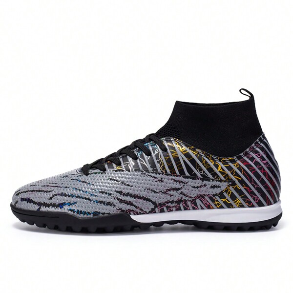 SUNAIS Men's Soccer Shoes High-Top Soccer Cleats Outdoor Breathable Athletic Professional Spikes Football Shoes Unisex