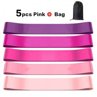 5pcs Yoga Resistance Bands Set, Stretching & Strength Training, Glutes Shaper
