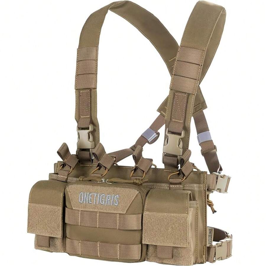 OneTigris Chest Rig, MOLLE Chest Rigs Tactical Chest Rig Dangler Pouch ...