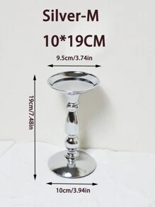 1 pieza Candelabro - Decorativo candelabro de vela central estilo rústico - Opción de tres alturas diferentes estilo granja. Candelabro de velas de pilar en negro, dorado, plateado - Candelabro de velas perfumadas, decoración navideña, soporte para cena romántica a la luz de las velas