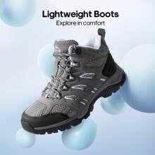 Damen Wanderschuhe Trekkingschuhe Atmungsaktive Schuhe Outdoorschuhe rutschfeste Wanderstiefel Wanderstiefel - Dunkelgrau - Übersicht 3