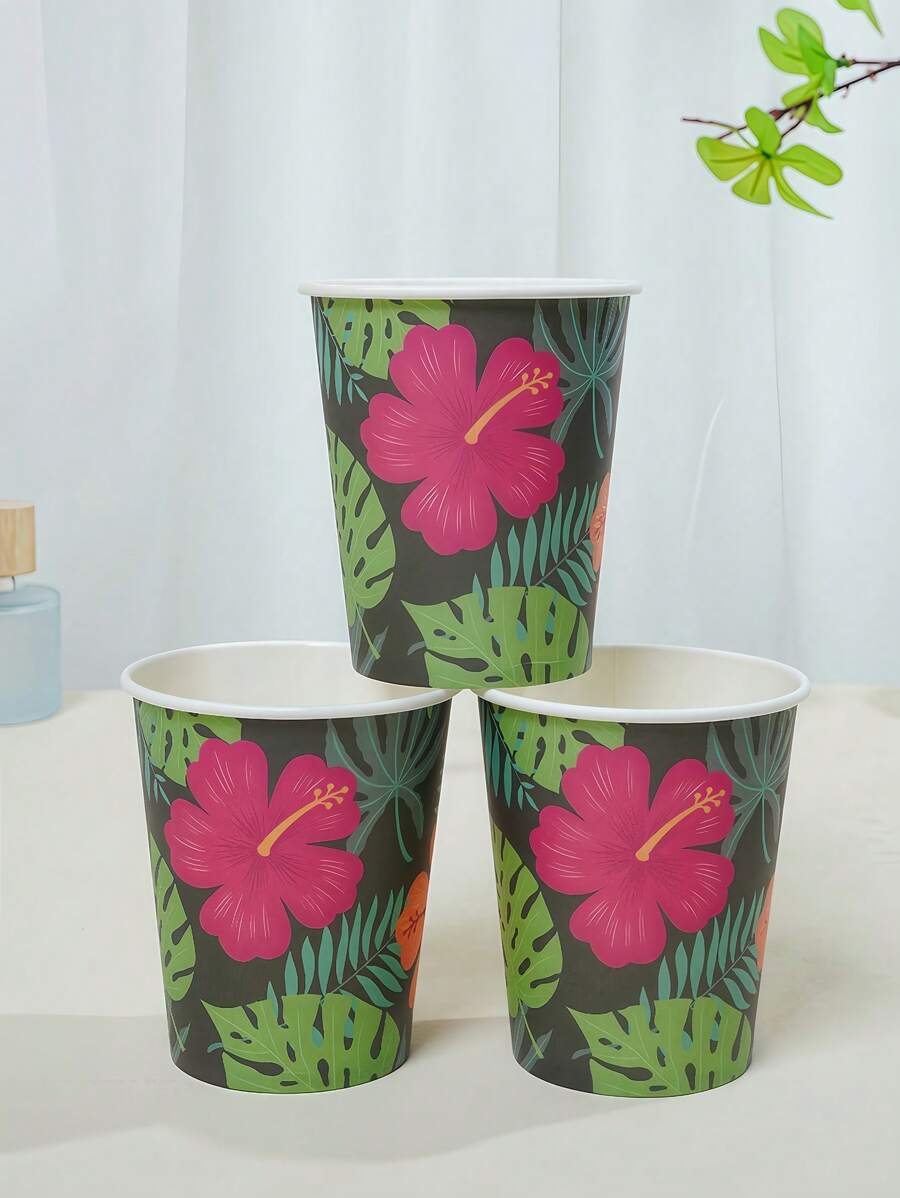 10/25, 9-Ounce Paper Cup, Leaf Themed, Disposable Bathroom Cup ...