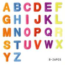 26-Alphabet Embroidered Patches Set, Cartoon Letter A-Z Iron-On Appliques For DIY Crafts, Mixed Color Embroidered Alphabet Patches For Clothing, Bags, And Home Decor