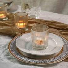 72/96 Pieces Desktop Center Decor Wishing Candle Holders, Transparent Glass DIY Wax Filled, Romantic Tea Light Candle Holders, Suitable For Valentine's Day, Wedding Decoration, Gifts, Home Decor (Transparent, 72/96) - trong suốt - Xem 5