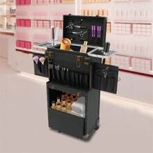 "Punk Hairdressing Tool Box With Two Padlocks - Black" - Black - View 5