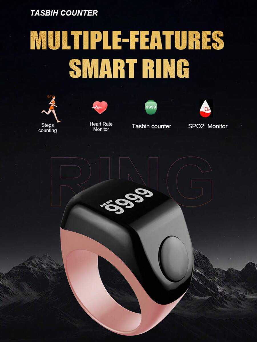 Smart Tasbih Zikr Ring Fashion Smart Ring Watch Iqibla Tasbih Tasbeeh Counter - Multicolor - View 1