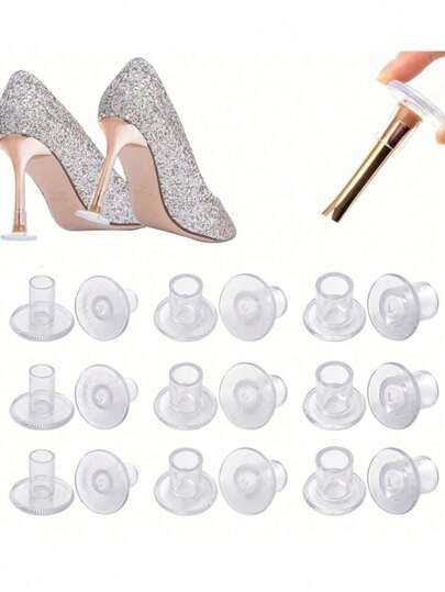 QKC 3 Pairs/6pcs High Heel Protectors, Non-Slip Wear-Resistant, 3 Size Options, Suitable For Lawn, Beach, Wedding