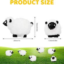 10pcs Mini Resin Sheep Statues Figurines, Cute Ornaments For Indoor/Outdoor Fairy Garden, Landscape Decor, Accessories For Middle East Festivals & Parties (Classic Style)