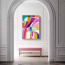Colorful Abstract Art Poster, Watercolor Painting Print In Abstract Style, Simple Decor For Home, Vibrant Hues, Room Decoration, Wall Art, Unframed - Multicolor - View 6