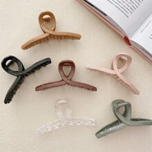 3pcs Women's Matte Finish Black & Brown Cross-Shaped Large Hair Clips For Daily Use, Styling, Bathing, Showering, Makeup, Clothing Accessories, Elegant And Versatile, Easy To Carry Casual