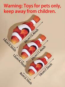 1pc Plush Realistic Clownfish Pet Toy, Suitable For Cats And Dogs, For Chewing, Playing And Relieving Boredom