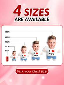 1pc Customized Face Pillow, Personalized Face Pillow, Personalized 3D Pillow, Customized Head Pillow, Customized Picture Cushion, Customized Face Pillow, Personalized Spoof Pillow, Customized Image Cushion, Custom 3D Portrait Pillow Elegant, Simple, Custom, Personalized, Unique, Ideal Gifts For Him,Season Picks, Autumn Home Refresh, Scandinavian Cozy Home,Fall Decor - Anh Yêu Em - Xem 6