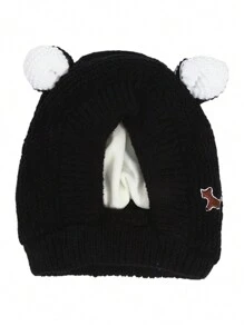 1 件装安静狗耳罩，噪音防护，宠物耳罩，针织帽，缓解焦虑，温暖冬季耳罩，适合中大型犬宠物头饰 - 彩色 - 查看 14