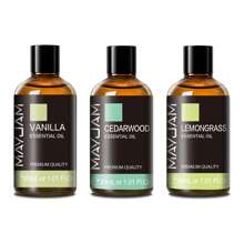 1瓶30毫升/1.01液盎司精油，MAYJAM优质精油，适用于香薰机、加湿器、蜡烛和肥皂制作，纯正理疗级精油，可用于家居香氛扩香、护肤、DIY香氛，薰衣草香型
