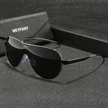 WEYFANY Square Unisex Metal Frame Polarized Sunglasses, Outdoor Sports Riding Driving Fishing Travel Glasses, Premium Gift Box, Holiday Gift For Summer Beach Vacation,Outdoor,Travel - Multicolor - View 8