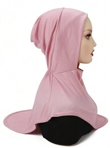 1pc Women's Elastic Band Muslim Headscarf - Instant Hijab - Multicolor - View 9