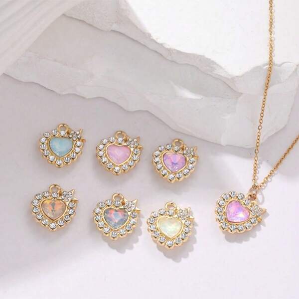 5 Peças/Conjunto Acessórios Minimalistas em Formato de Estrela de Liga e Zircônia para DIY de Brincos, Pulseiras, Colares, Melhor Presente para Entes Queridos