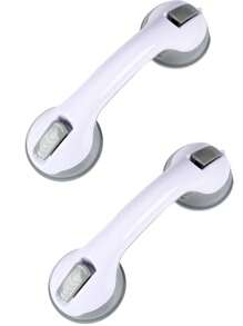 1/2 Pcs Bathroom Bathtub Handle Grab Bar And Shower Pole Handle, Safety Assistance For Disabled, Elderly, Bathroom Tub Grab Bar - Balance Aid, Suitable For Tile, Glass And Hard Plastic Only