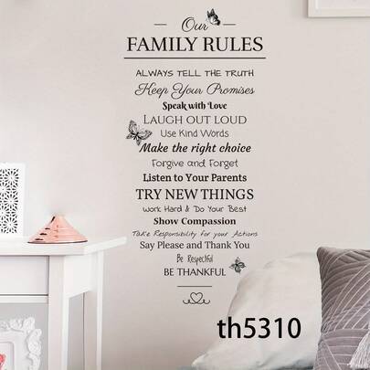 1pc Inspirational Quotes Saying Wall Decals, Family Slogan Stickers Decor Pattern Wall Stickers - Peel And Stick, Vinyl Wall Decals For Home Decor Gifts Birthday Graduation