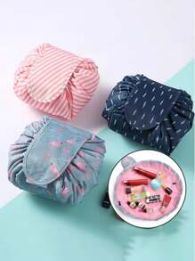 Customized Embroidered Slouchy Drawstring Makeup Bag Storage Bag Portable Travel Storage Bag Slouchy Bag Large Capacity Cosmetics, Makeup Storage, Color Bundle Storage, Beach Swimming Clothes Storage Bag
