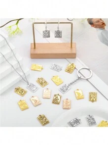 4/20 chiếc Thẻ bài Tarot thần thoại cổ điển Phụ kiện trang sức bằng hợp kim, Móc chìa khóa/Vòng cổ Mặt dây chuyền, 14*23mm J502 - bài tarot - Xem 4