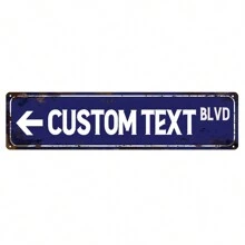 Personalized Street Signs,Street Signs Customized Custom Street Signs Metal Custom Street Sign Custom Road Sign Room Decor Men Cave Sign With Arrow Customize Your Own Aluminum Street Sign Gifts Birthday Graduation - Blue - View 8