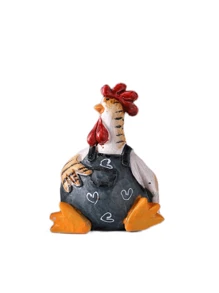 1pc Resin Creative Easter Chicken Figurine, Home Decor, Holiday Decoration, Living Room, Bedroom, Study, TV Cabinet, Dining Table Ornament Gifts Birthday Graduation - Multicolor - View 11