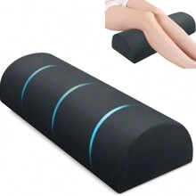 Pillow For Back Sleeping Memory Foam Leg Pillow For Side Sleeping Bolster Pillow For Legs Elevation Half Moon Leg Elevation Pillow For Knee Lumbar Support Ankle Rest And Foot Comfort