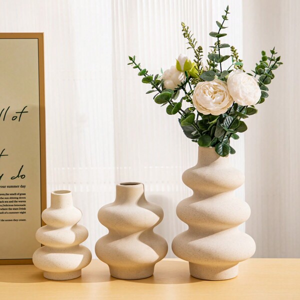 Ceramic Vases-Terracotta Vase, White Vase For Modern Home Decor, Boho Vase For Decor,Room Decor,Home Decor,Kitchen Decor,Wedding Decor,Table Decoration,Centerpieces,Office Decor,Garden Decor,Outdoor Decor Gifts Birthday Graduation E-I-D