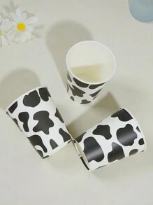 10/25，9盎司纸杯，卡通动物主题，一次性浴室杯，漱口水杯，纸样杯，一次性饮水杯，聚会，家庭和办公室纸杯，接待客人，朋友，一次性意大利浓缩咖啡杯，水，果汁，糖果和零食杯，新妈妈沐浴，新年礼物，适合各种节日 - 彩色 - 查看 10