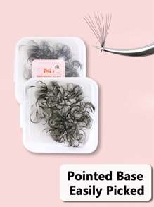 240 st. ögonfransförlängningsbricka, 10D DD 0,07 mm 8-15 mm längd handgjorda minkfransar, mattsvarta Promade lösa fransar, Promade ögonfransförlängning - DD - Visa 8