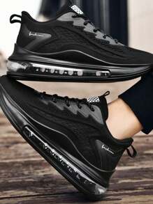 Zapatos de baloncesto para hombre, Tenis Deportivos con Cámara de Aire, Calzado Deportivo Transpirable para Hombre y Mujer, Calzado Deportivo Ligero y Cómodo, Zapatos Deportivos Modernos, Calzado Deportivo Casual con Cámara de Aire, Zapatos Deportivos Modernos, Calzado Deportivo Casual con Cámara de Aire - Comodidad Todo el Día, Comodidad y Estilo Moderno - Negro - Ver 5