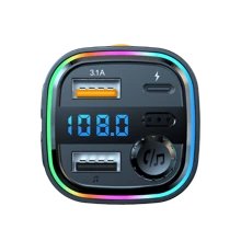 Kfz-Ladegerät FM-Sender MP3-Player Freisprechanlage Kabelloses Bluetooth 5.3 5V3.1A Dual-USB Kfz-Adapter Radiomodulator zur Wiedergabe von USB-Sticks