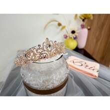 3 pièces Décorations pour enterrement de vie de jeune fille, couronne de douche de mariée, écharpe "Future mariée" et voile pour femmes. Cadeaux d'enterrement de vie de jeune fille, fournitures d'enterrement de vie de jeune fille, cadeaux, faveurs
