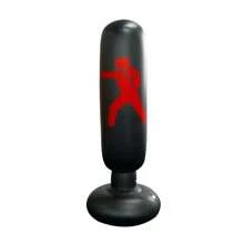 1 Piece Of 1.6m Inflatable Boxing Sandbag, PVC Thickened Taekwondo Training Column, Used For Fitness Exercise And Relaxation - Black - View 1