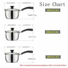 3PCS Stainless Steel Pans Set, Induction Pot And Pan Set With Glass Lids, Includes 16cm, 18cm & 20cm Saucepans, Cookware Set Compatible With Induction, Gas And Electric Hob,Suitable For Various Stoves - Silver - View 7