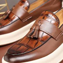 Stylish Leather Shoes For Men - Classic Men Dress Shoes - Elegant And Comfortable Loafers For Men - Casual Leather Loafers Men Shoes - Perfect For Work, Parties, And Daily Wear