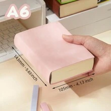 1 peça, caderno super grosso A6 (4,13 * 5,6 polegadas) blocos de notas fofos cores criatividade papelaria 640 páginas capa de PU em branco papelaria material de escritório escolar (para esboços e grafite)