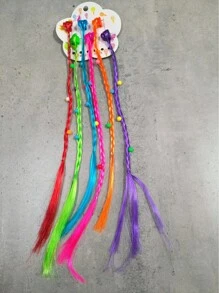 6pcs/Set Kids Colorful Braids Hair Clips, Hair Accessories For Stage Performance
